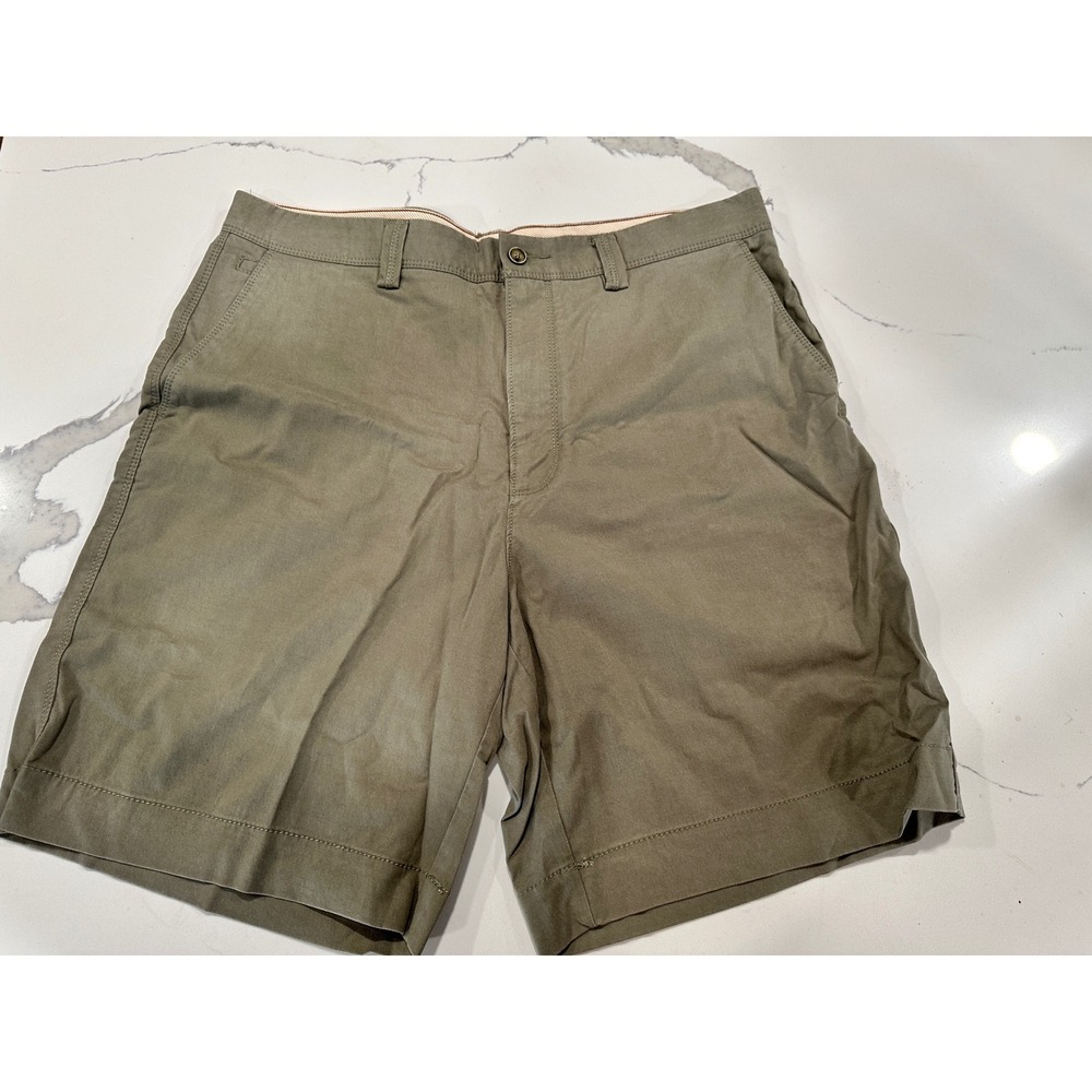 Tommy Bahama Mens Chino Shorts‎ Size 36 Olive Green Flat Front Casual